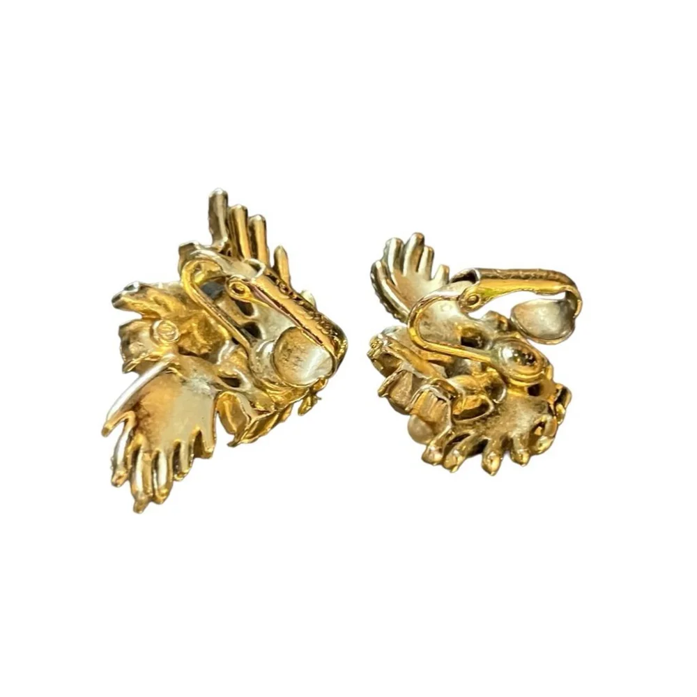 Unbranded Earrings Gold White One Size